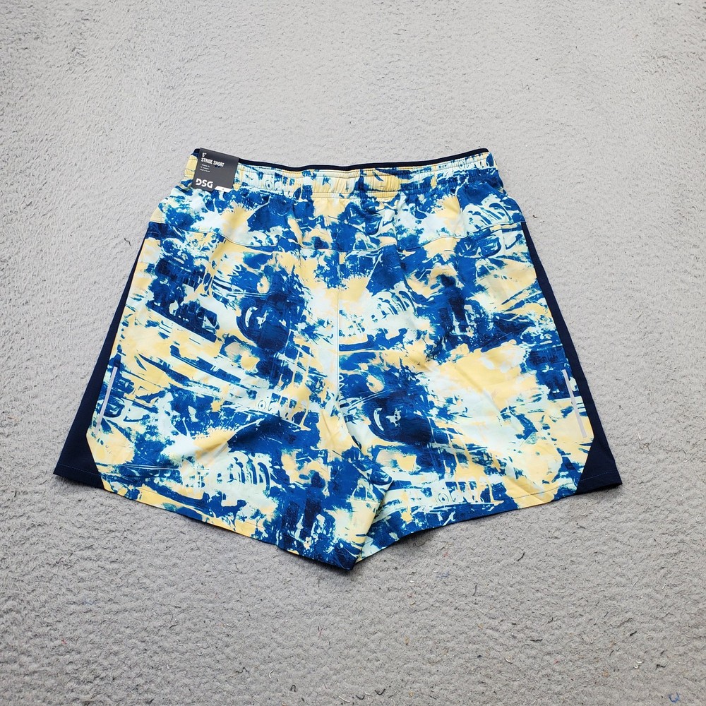 DSC Stride Shorts Mens M Multi Tie Dye Athletic Fit Stretch Brief Lined Pull On