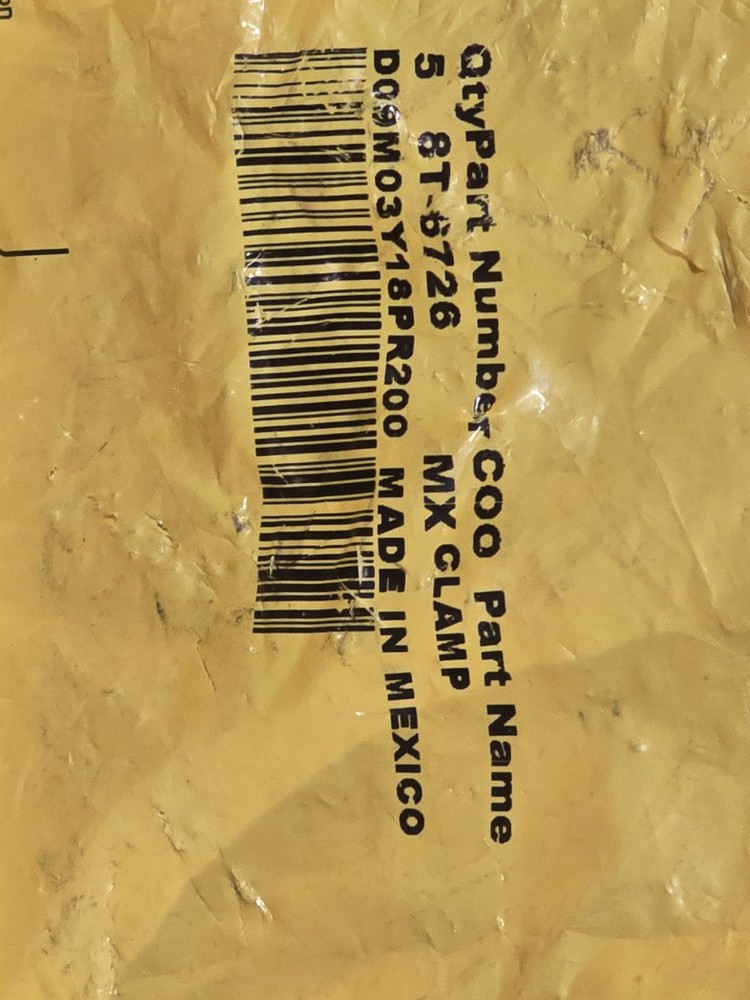 Caterpillar 8T-6726 Clamp