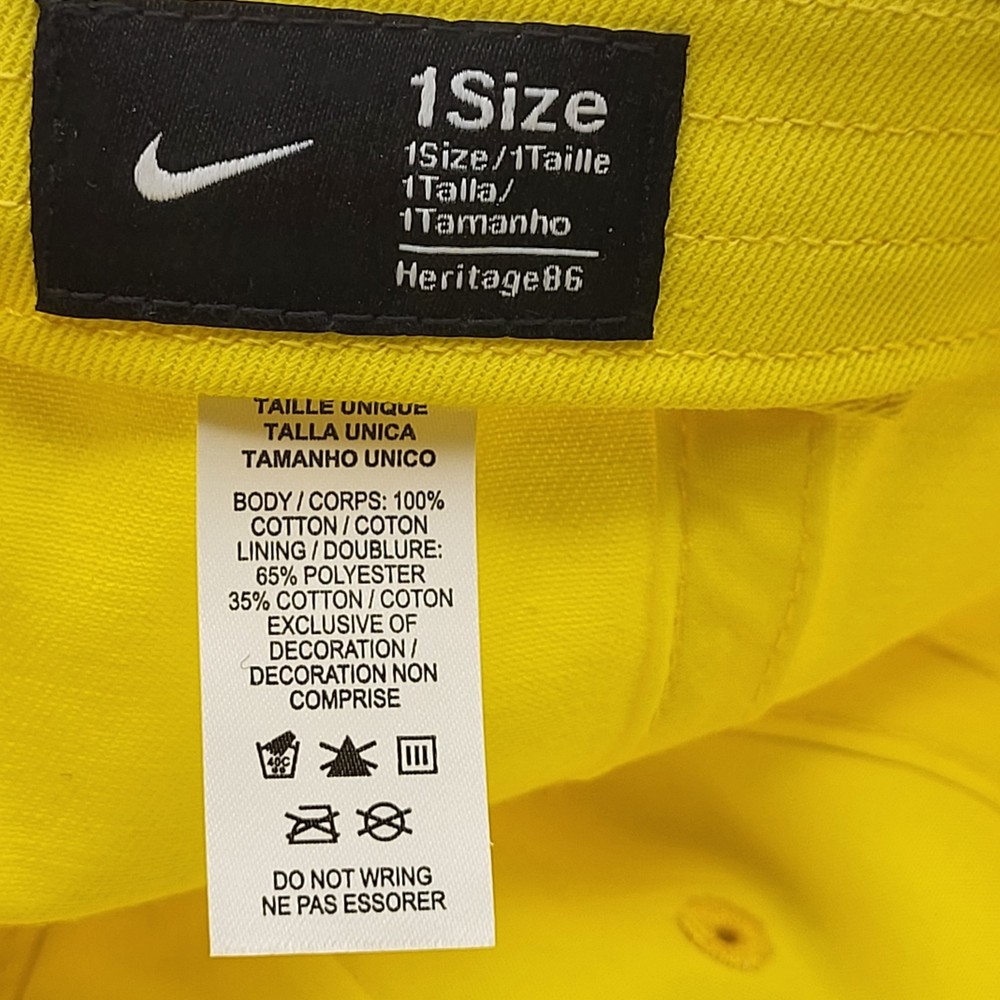 Nike Golf Hat Yellow Embroidered OS Gorpcore