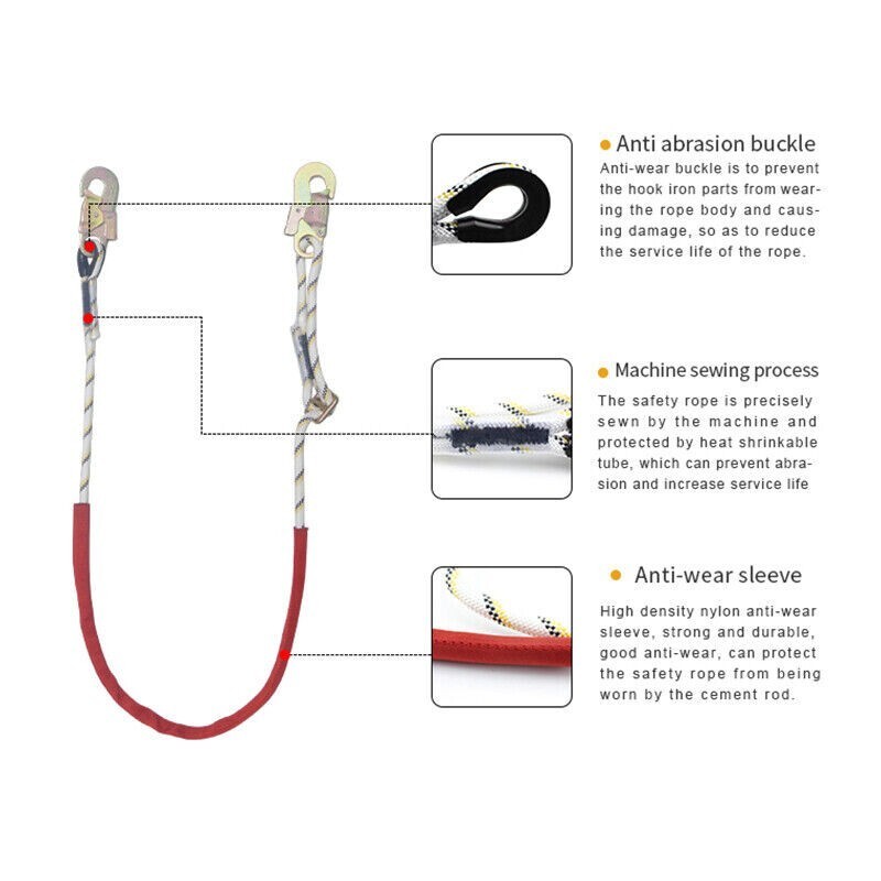 New Adjustable Work Position Lanyard Tree Climbing Fall Protection Equipment