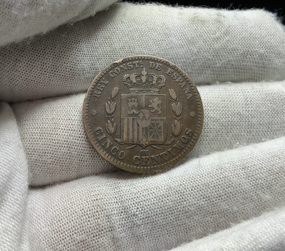1878 Spain 5 Centimos Foreign Coin B320