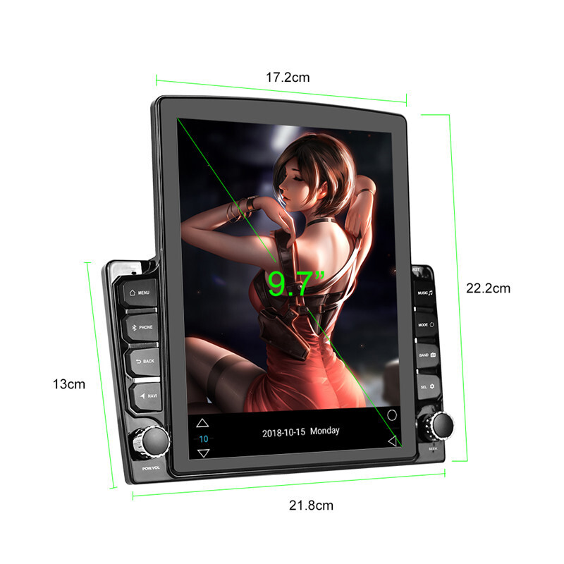 Car Radio 9.7" Multimedia Player Vertical Screen GPS Android Stereo With Camera