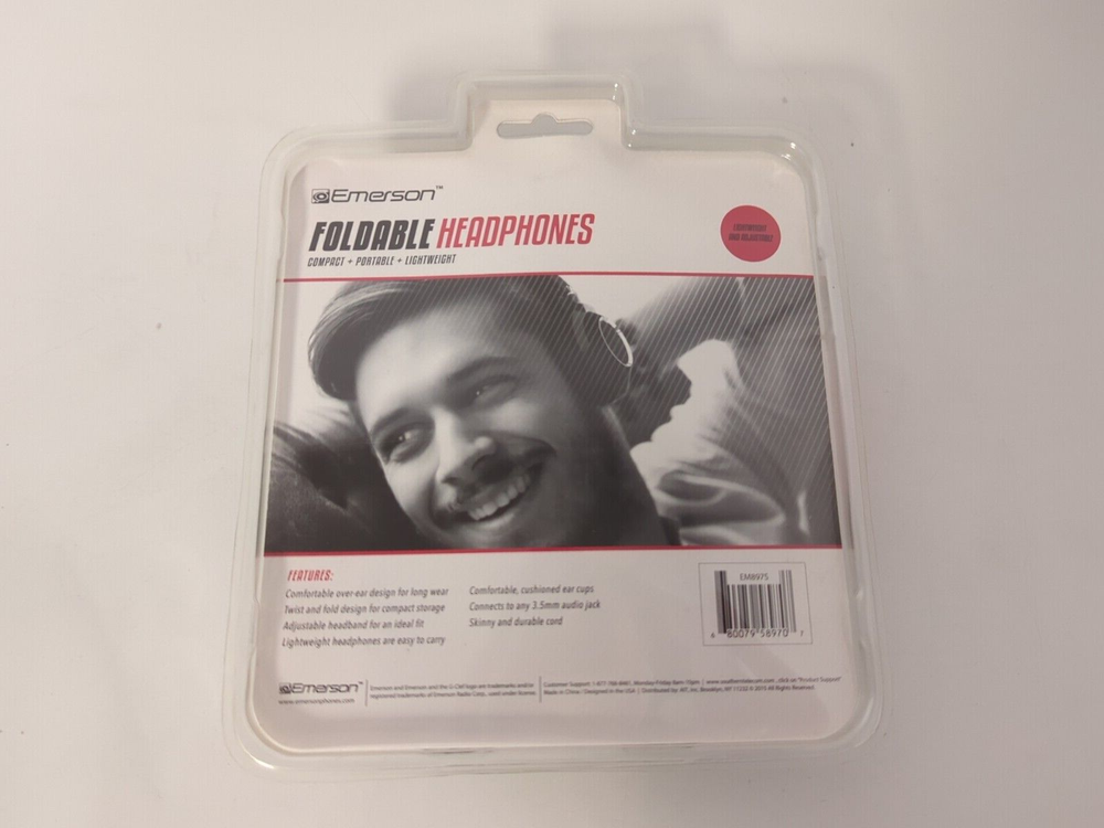 EMERSON FOLDABLE HEADPHONES COMPACT+PORTABLE+LIGHTWEIGHT EM897S