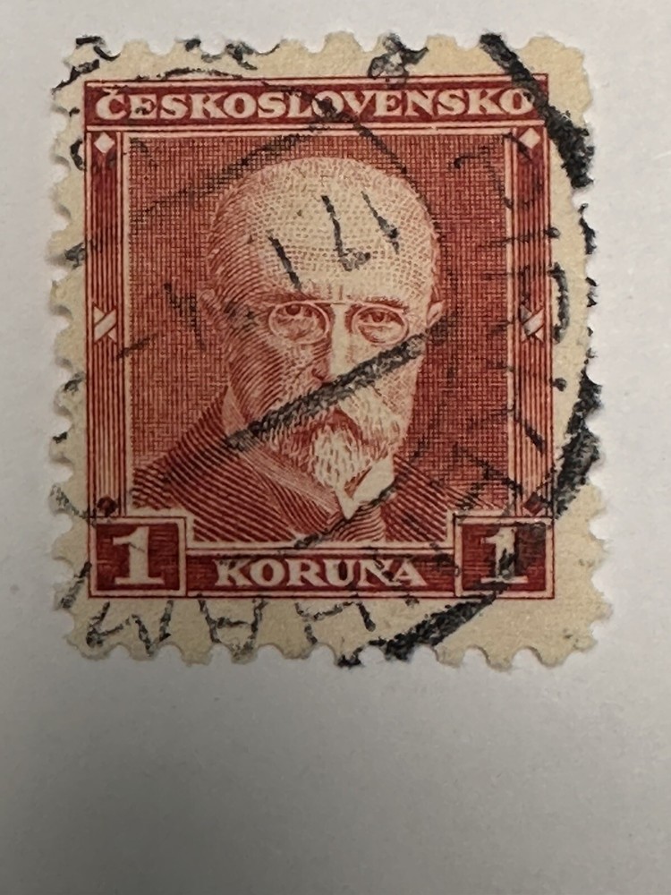 Vintage stamp ceskoslovensko Koruna B77