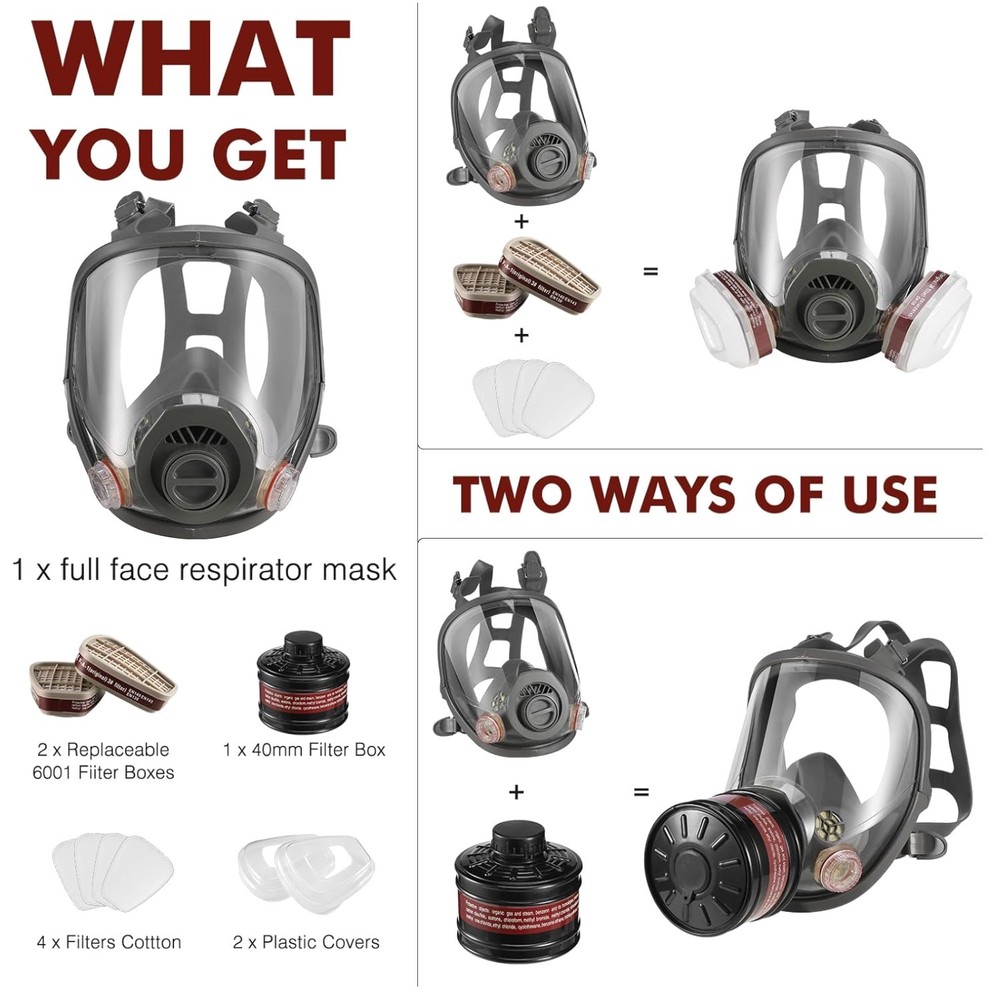 Survival Gas Mask with Activated Carbon Filter