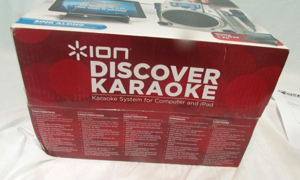 ION Karaoke System For Computer And iPad, NIB