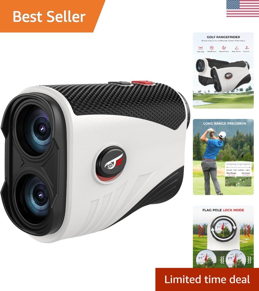 Compact Waterproof Golf Rangefinder with 7X Magnification & Flag Locking