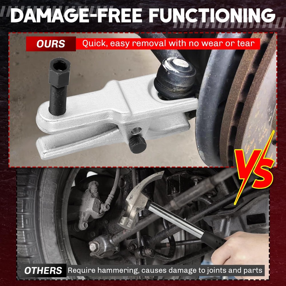 weyleity 5-in-1 Ball Joint Separator | Pitman Arm Puller Tie Rod End Tool Red