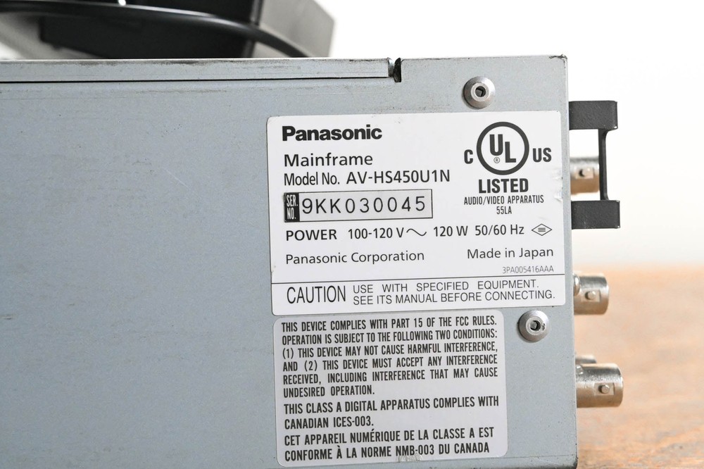 Panasonic AV-HS450 Multi-Format HD/SD 1 M/E Live Switcher CG01D84