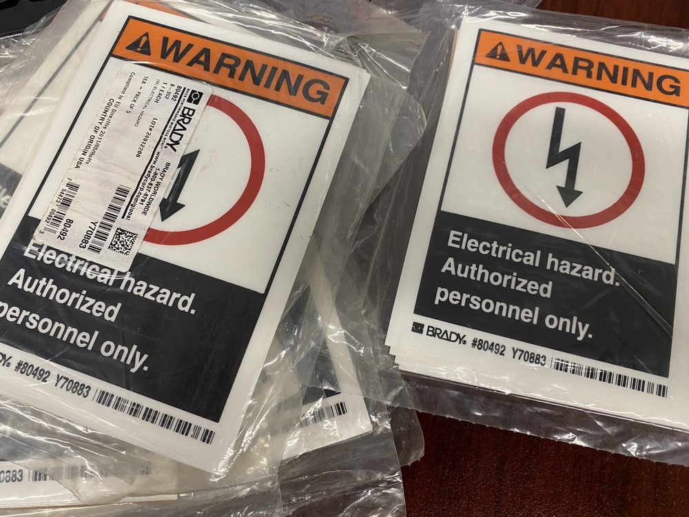 Warning Electrical Hazard/Authorized Personal Only /DECAL STICKER/ 10 packs