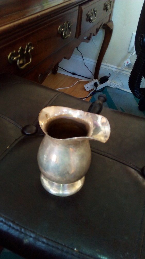 Antique Very Rare, Crescent Sterling Silver Creamer with Handle