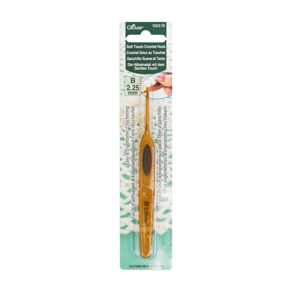 Clover 1002/B Soft Touch Crochet Hook, Size B 2.25mm