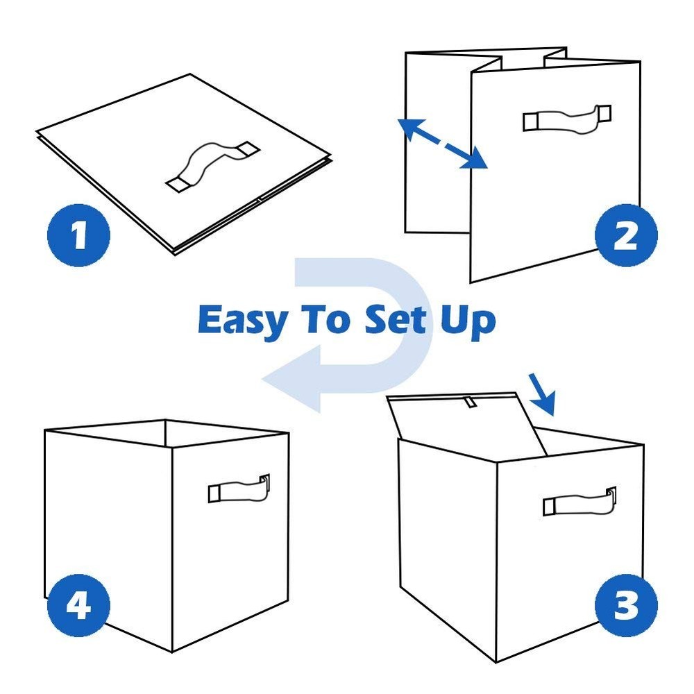 Storage Bins, Foldable Fabric Storage Cubes And Cloth Storage Organizer Drawe...