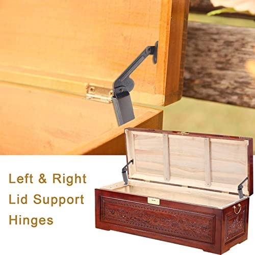 Spring Lid Support Hinge, 2Pcs Left and Right Lid Support Hardware Hinge for