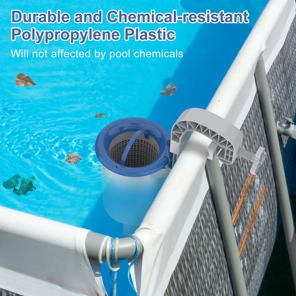 Above Ground Pool Surface Skimmer, Wall Mount Pool Maintenance Accessories fo...