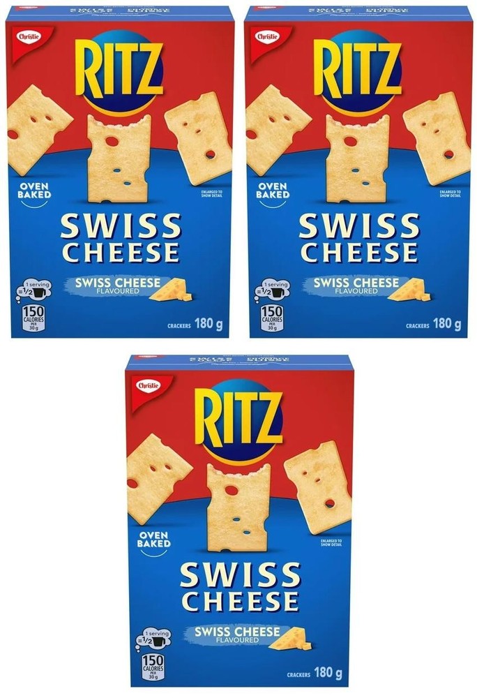 Ritz Swiss Cheese Crackers, 180g (3 Pack)