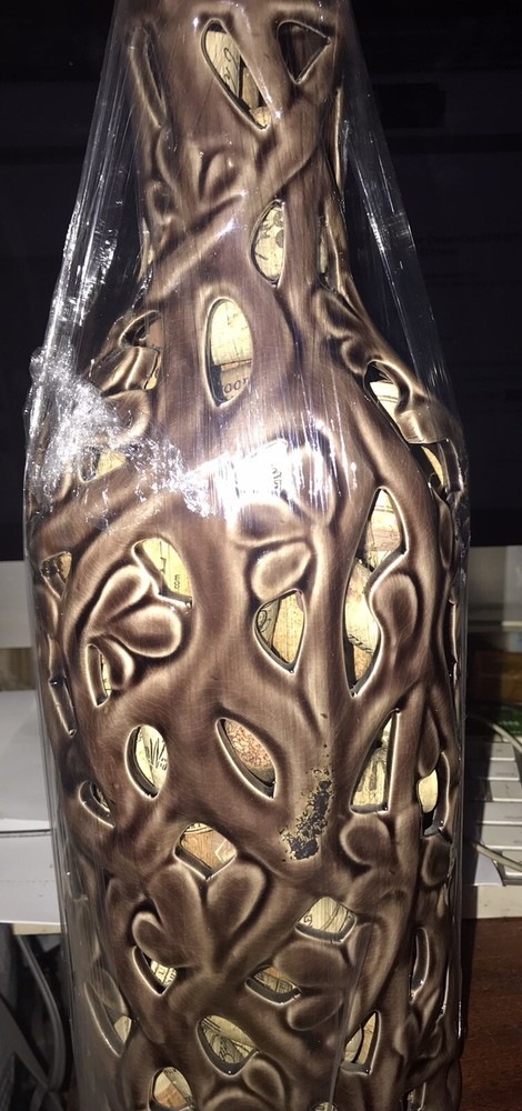 Wine Corks Ceramic Bottle Full Of Wine Corks