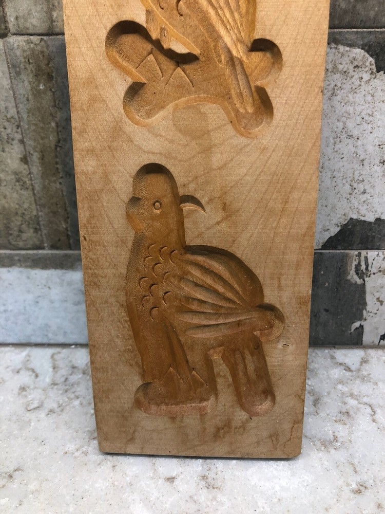 Wooden Springerle Bird Mold