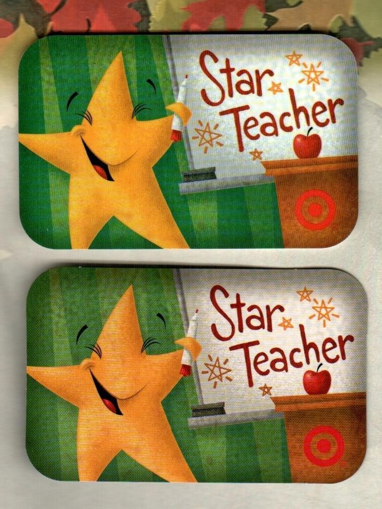 TARGET Star Teacher ( 2007 ) Gift Card with Matching Refrigerator Magnet ( $0 )