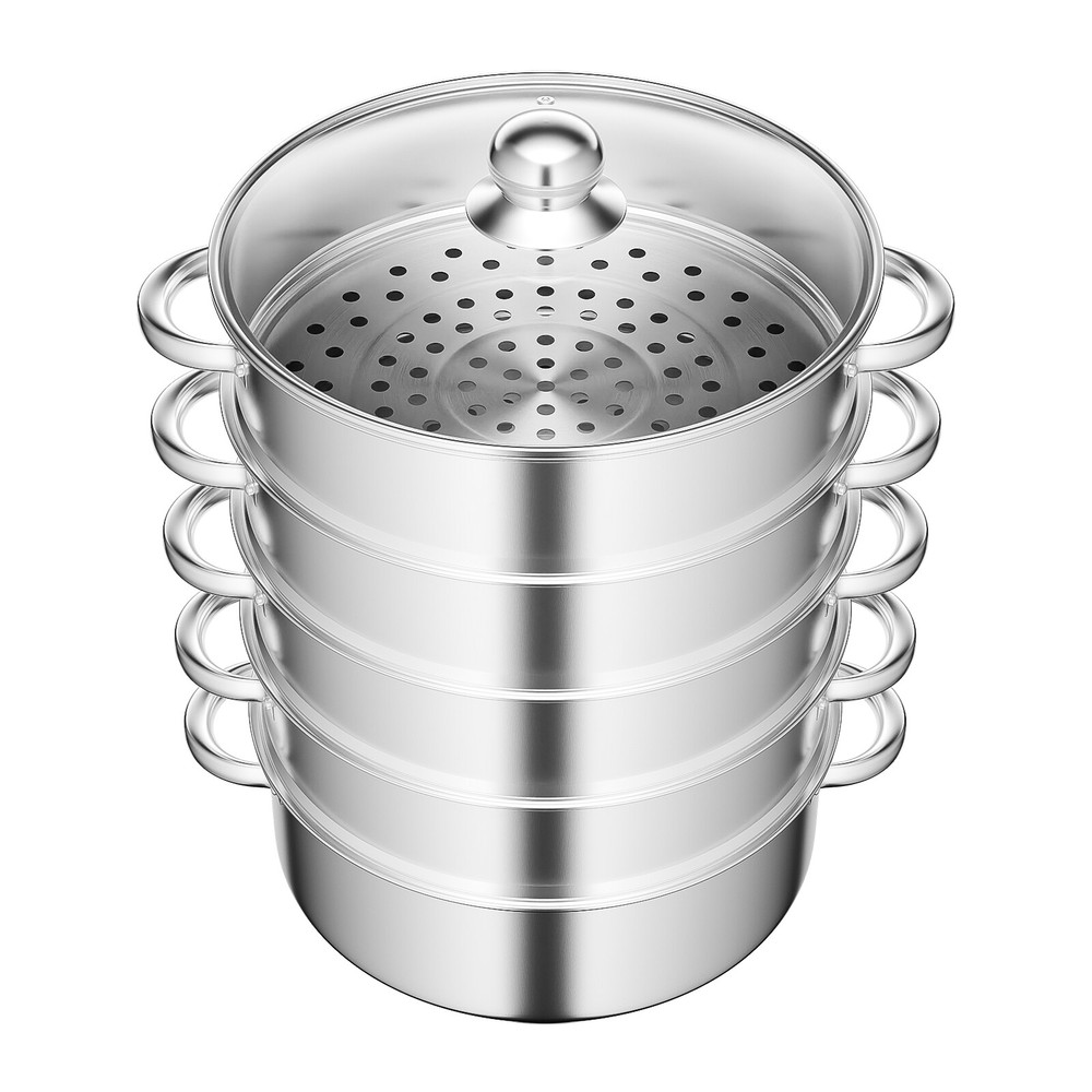 5 Layers 28cm Pot Steamer Multi-Layer Cookware Pot Cookware Stainless Steel Pot