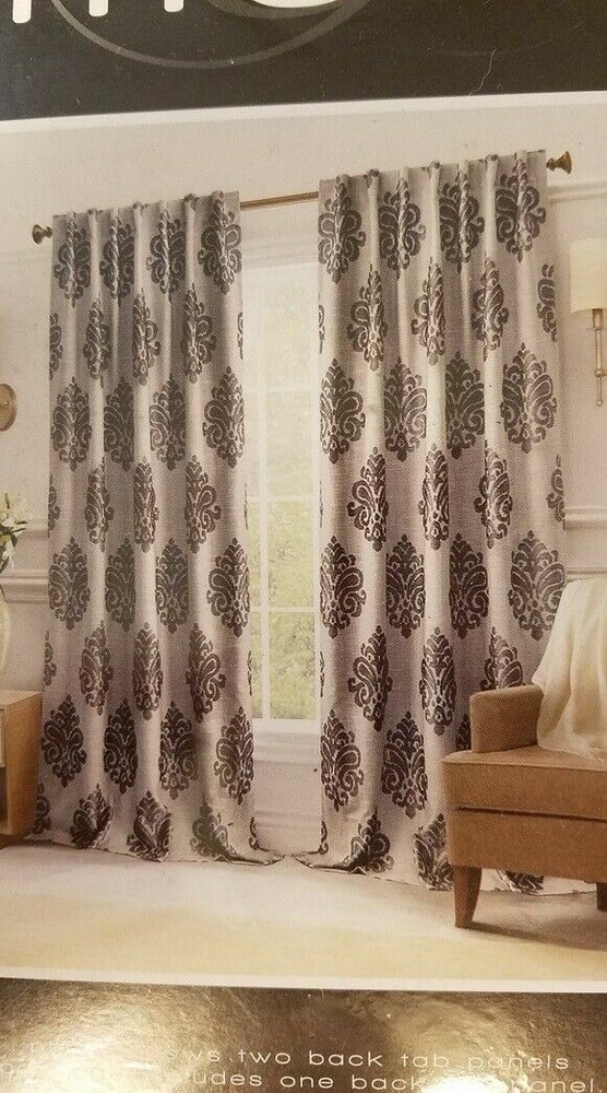 HILLSTON 1 LINED BACK TAB PANEL, HILLSTON INK, 52" X 63" *DISTRESSED PKG*