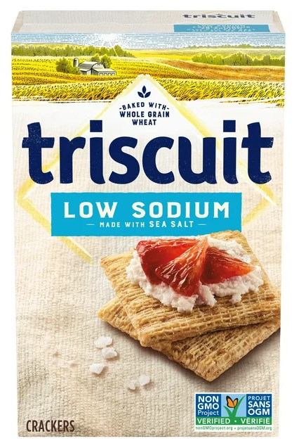 Triscuit Low Sodium Snacking Crackers, 200g (4 Pack)