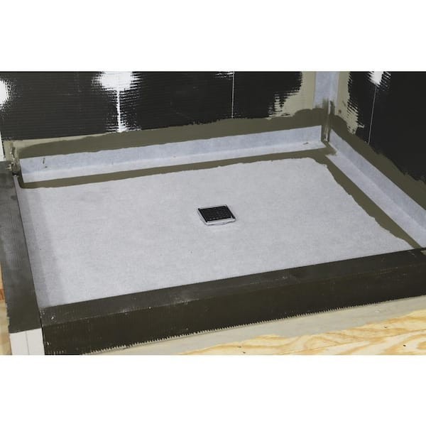 Everbilt Watershield Shower System 4 in. Brushed Nickel Square Grid Drain Grate