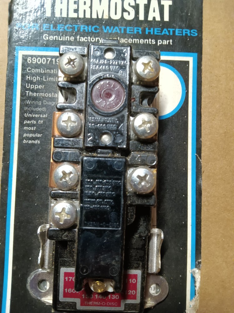 6900719 CraftMaster Thermostat For Electric Water Heaters Next Business Day Ship