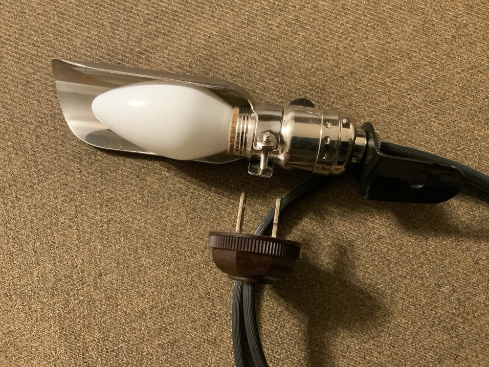 Antique sewing machine Chrome Lamp, New Cable, Ref.