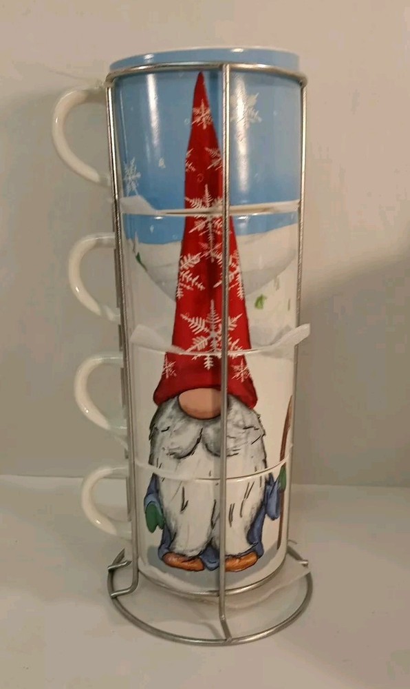 Christmas Gnome For The Holidays Stackable Mug Ceramic Winter Prima Designs