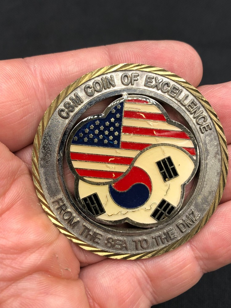 23d Area Support Group CSM Aiston South Korea Challenge Coin Challenge Token