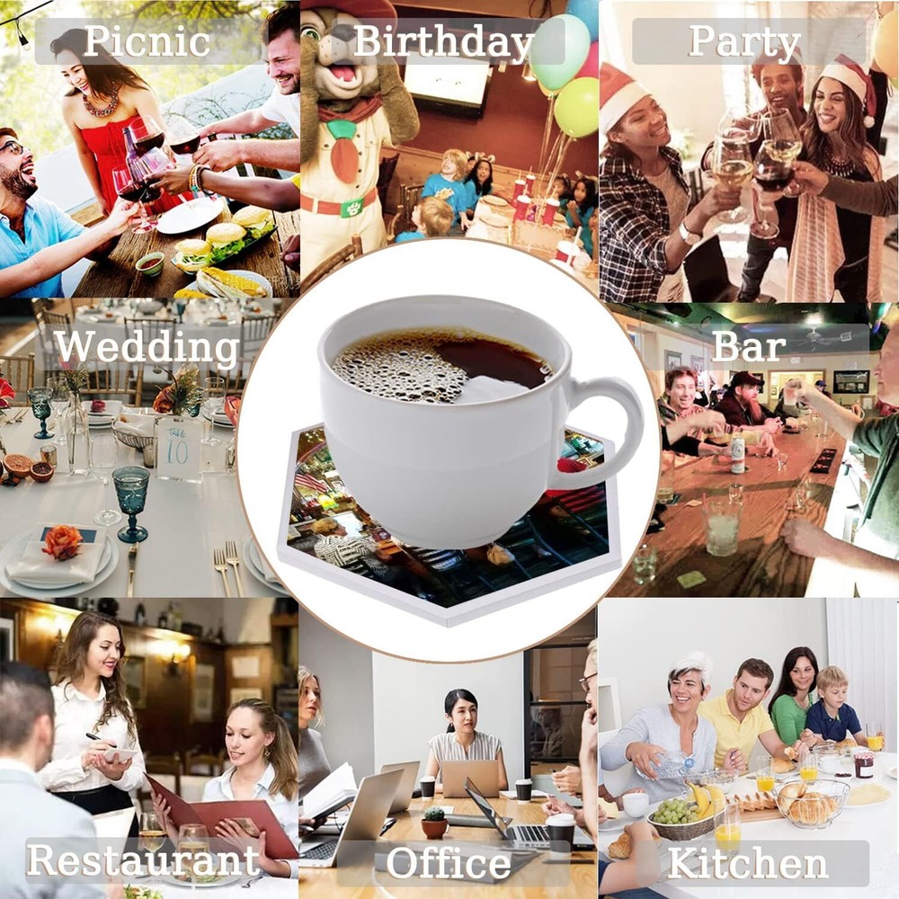 Custom Coasters with Ceramics Personalized Coasters for DIY Customize Picture