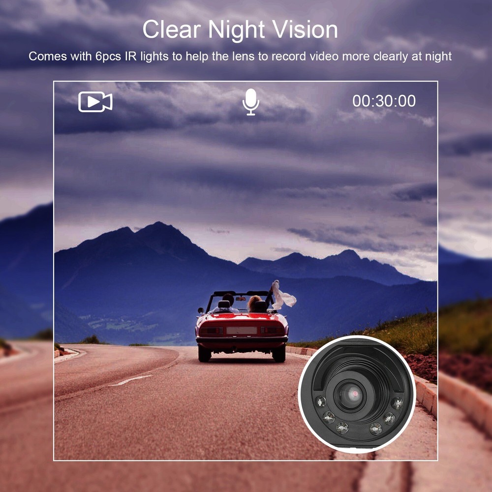 1080P Car DVR Camera Dash Cam Camcorder 90 Degree Angle Loop Recording Night Vis