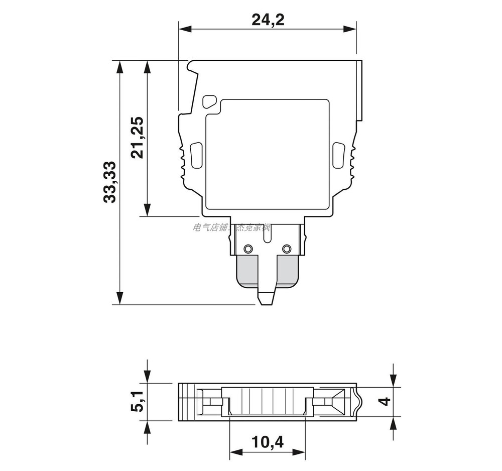 50pcs P-CO-3036796 Contact Terminal Component Plug