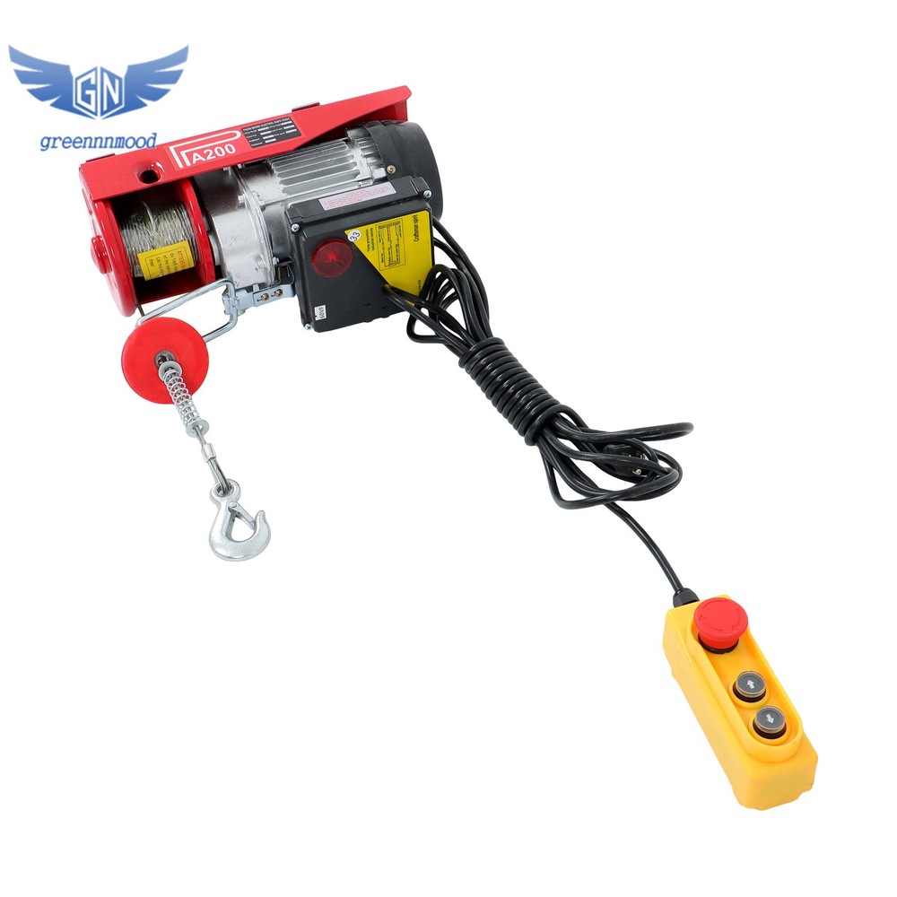 440lbs Electric Hoist with Wireless Remote Control,14ft Wired Remote Control