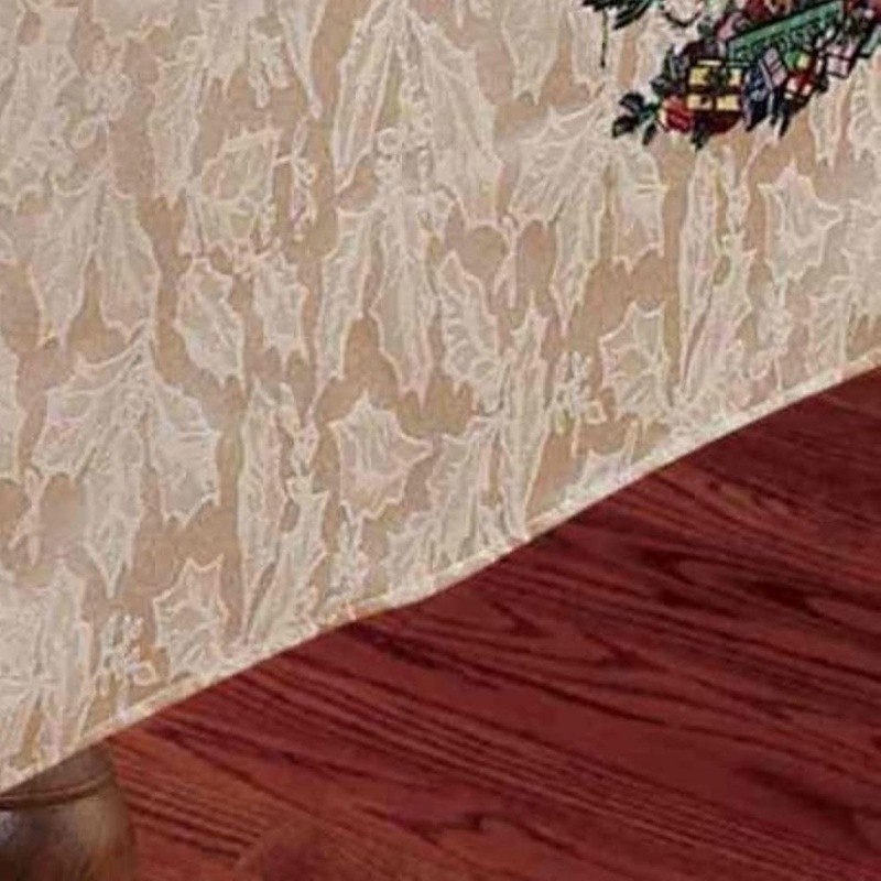 Festive Poly Tablecloth Rectangular Floral Design Easy Care Holiday Decor New