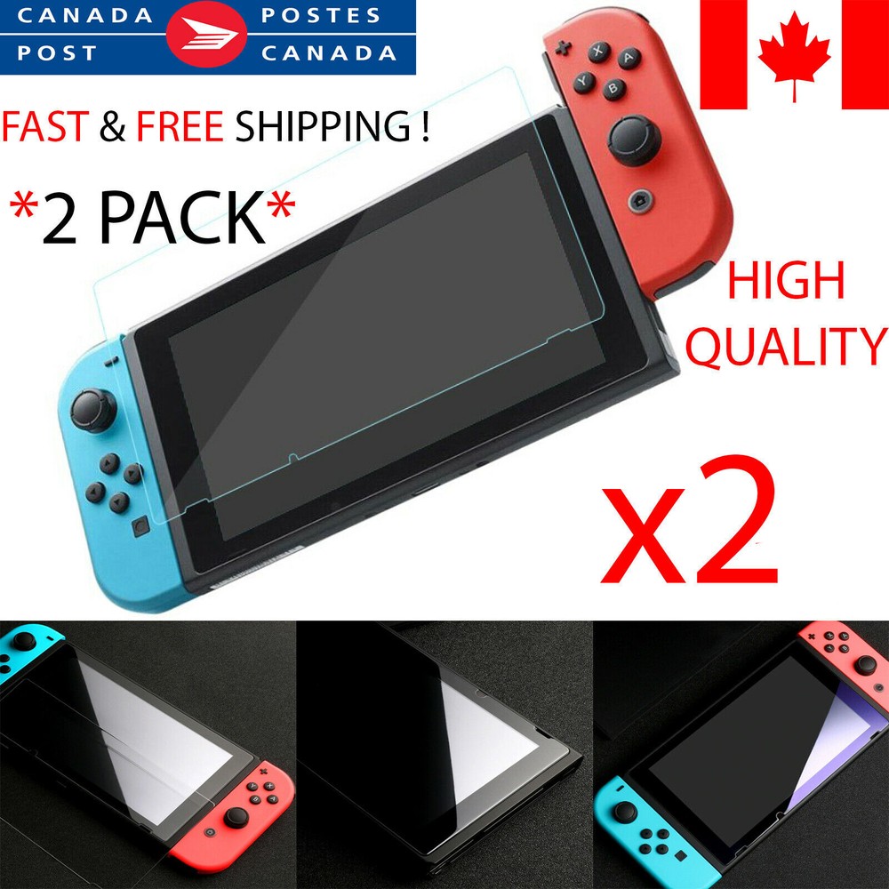 [2 PACK] Premium Tempered Ultra Clear Glass Screen Protector For Nintendo Switch