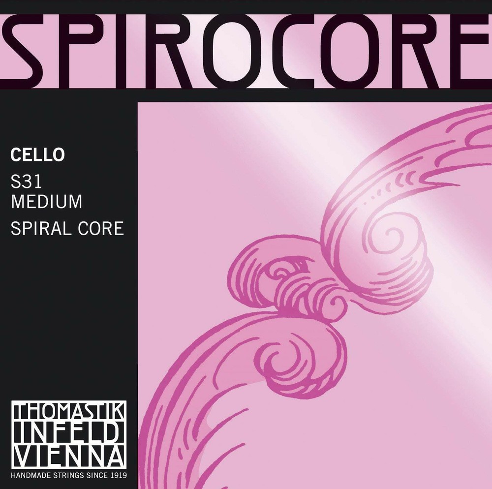 Thomastik Infeld Spirocore Cello Strings 4/4 set of 4. S31 Medium D