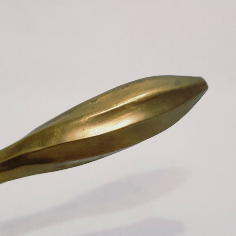 Vintage Brass Bell with Clapper Swirl Pattern 7"