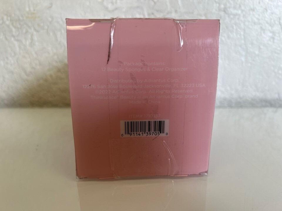 Thinkspace Beauty Blending Sponge Set 12-Piece Plus Clear Organizer