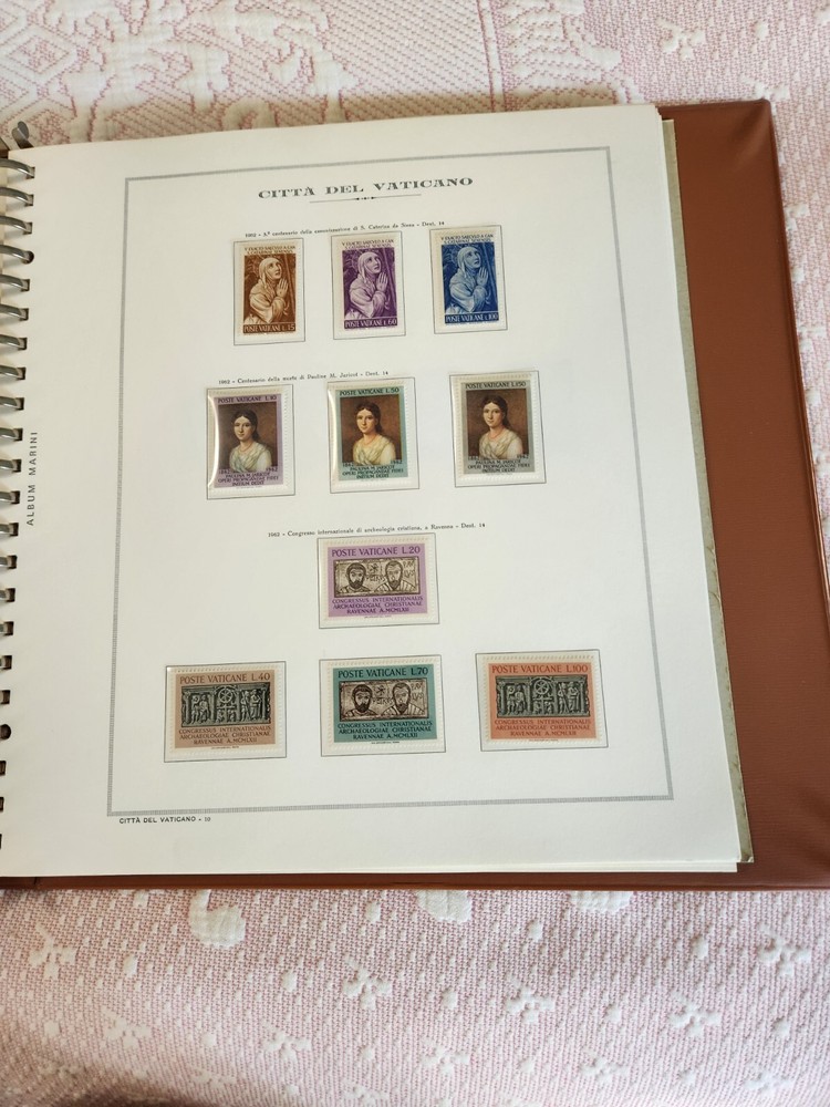 Italian Vatican Stamps 1950' 1960 Complete bound Book