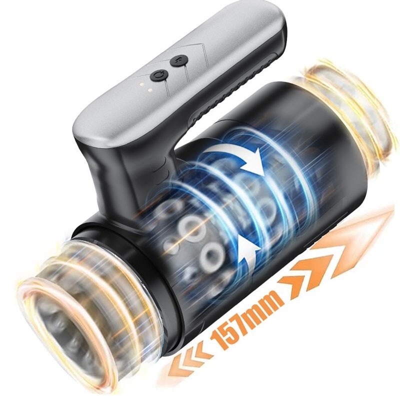 Male Masturbaters Automatic HandsFree Rotating Cup Thrusting Stroker Lubricants