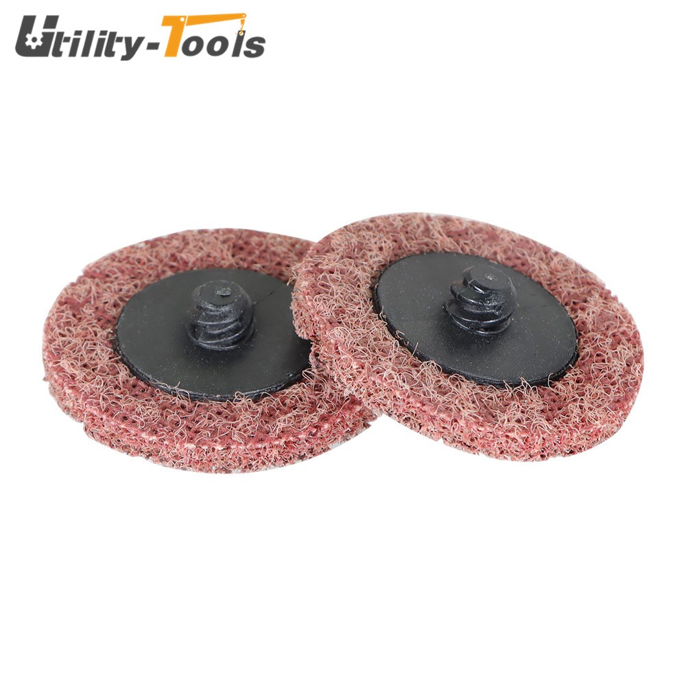 50× 2" Medium Surface Conditioning Discs Roll Lock Die Grinder Sanding Pads US