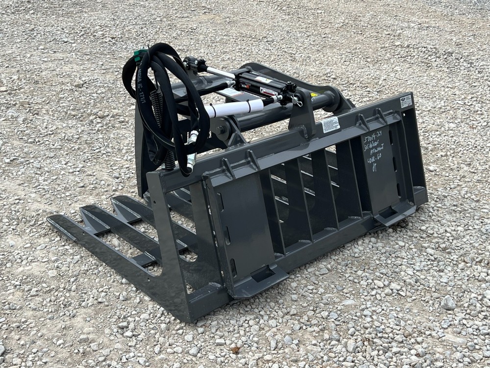 Berlon 60" Compact Tractor Root Brush Grapple Attachment Fits Skid Steer Loader