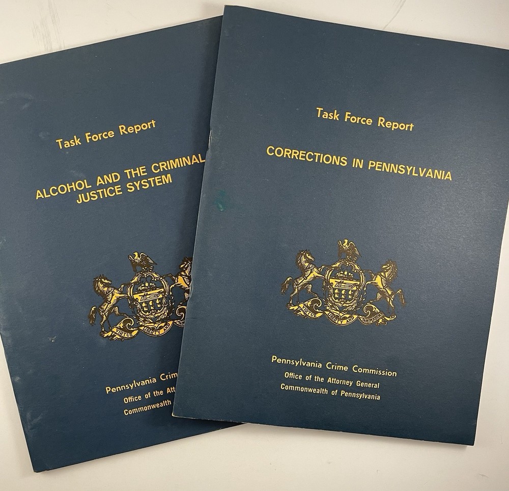 1969 PA Crime Commission Task Force Reports Corrections Alcohol Justice