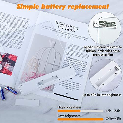 Book Lightbattery Powered Flat Plate Led Book Lampbrightness Adjustable2 Color T
