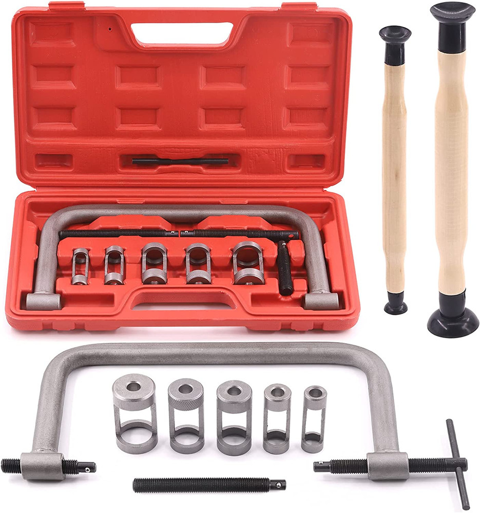 Tanstic 12Pcs Valve Spring Compressor with Valve Lapper Set Auto Compression C-C