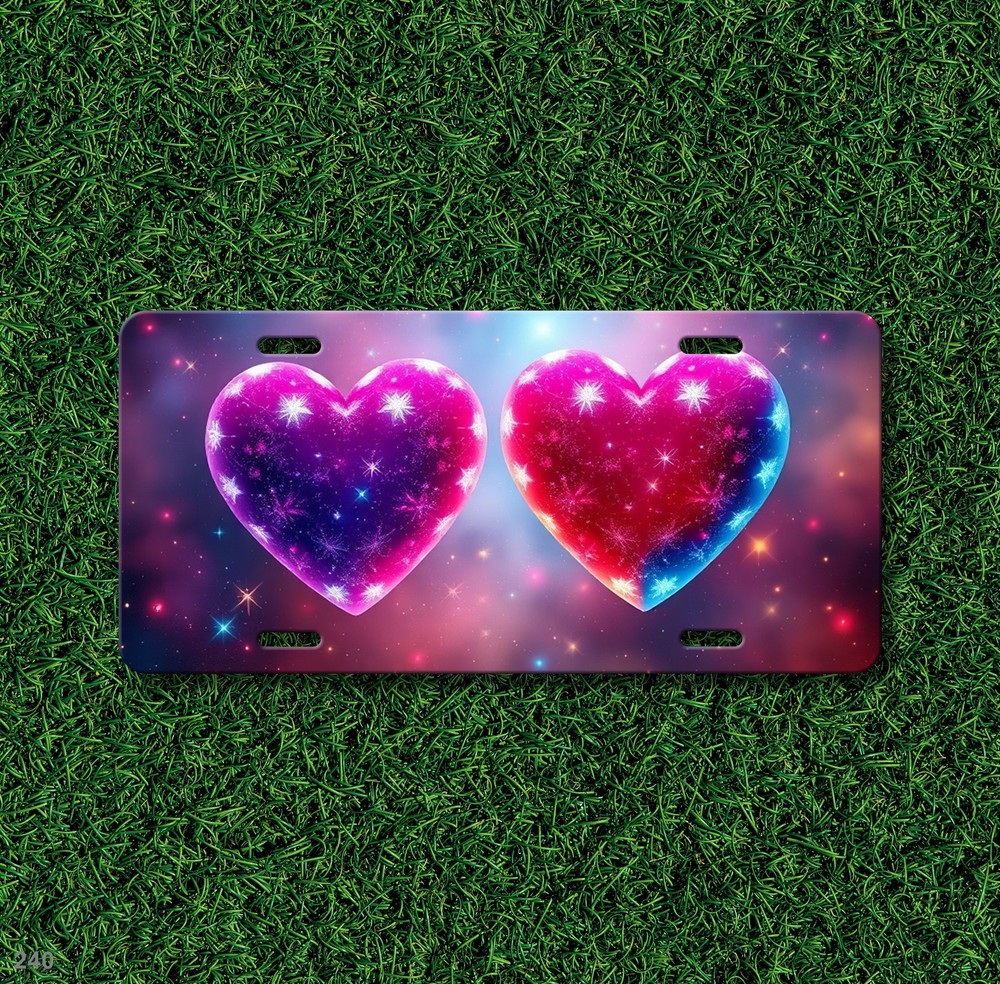 High Quality Hearts License Plate Custom Decorative Plate Unique Gift