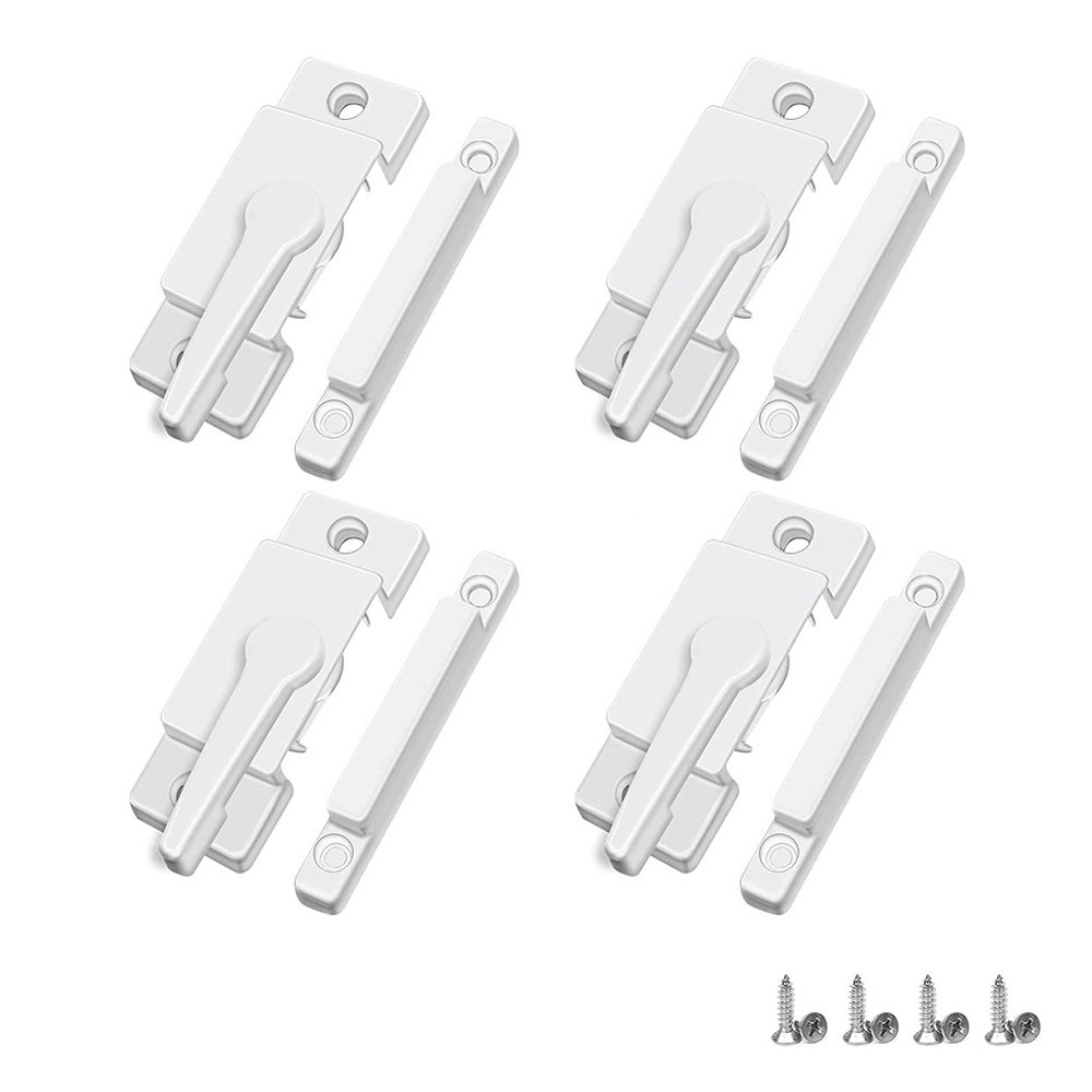 4 Pack Window Sash Locks, Window Latches Replacement Sash Locks White Fits6317