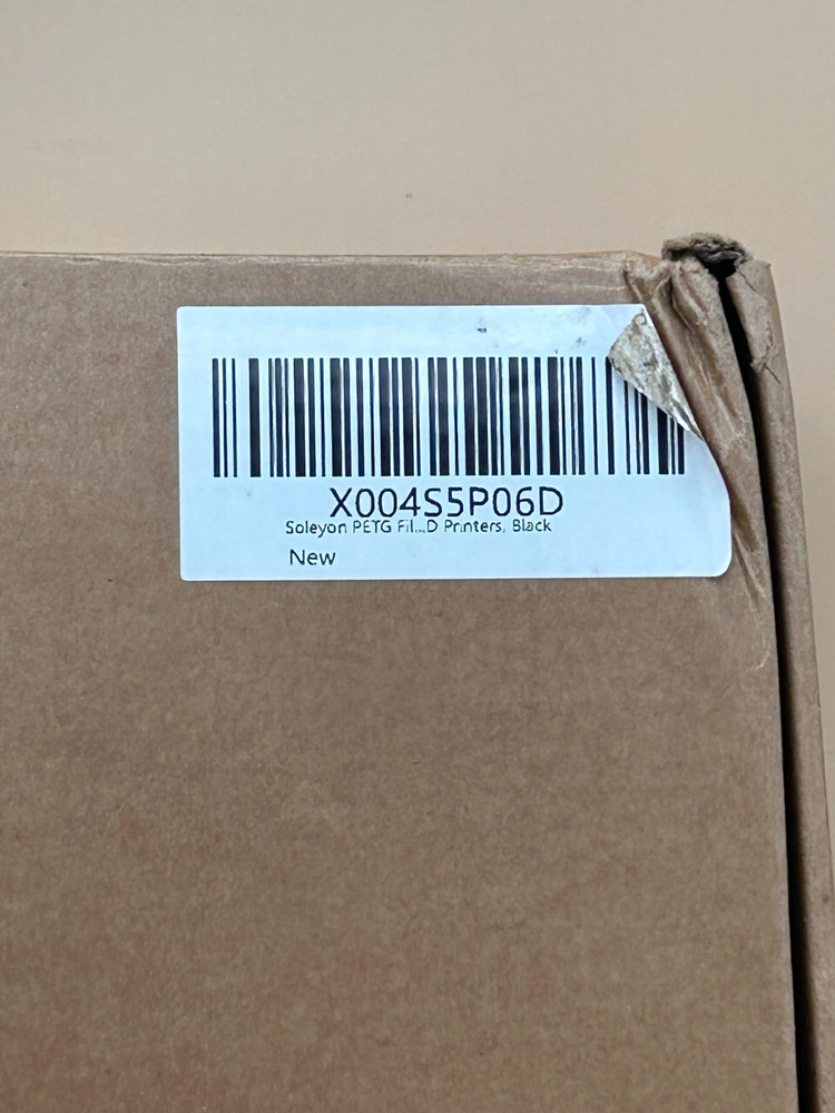 Soleyin 3D Printer Filament - Basic PETG Black 1.75mm - New In Box
